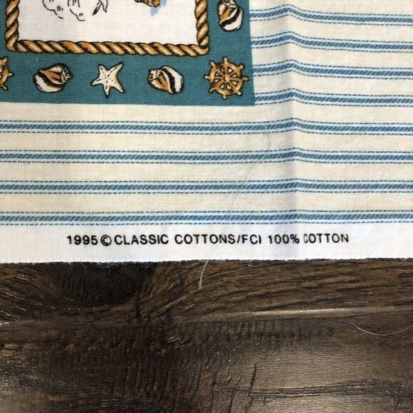 Sailboat Lighthouse Ocean Fabric Classic Cottons FCI Nautical Island 199…‎ - Picture 4 of 7